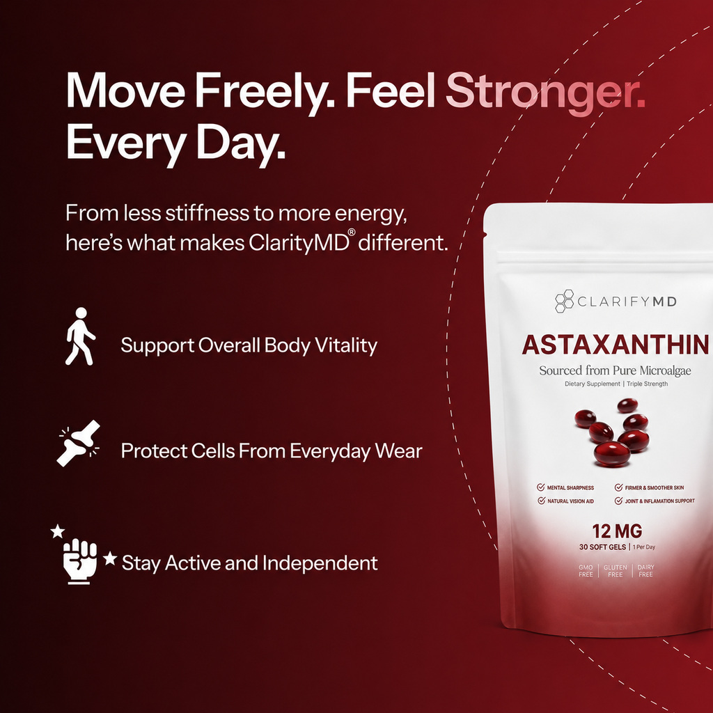 ClarifyMD Astaxanthin – Naturally Fights Oxidative Stress To Restore Balance Inside and Out