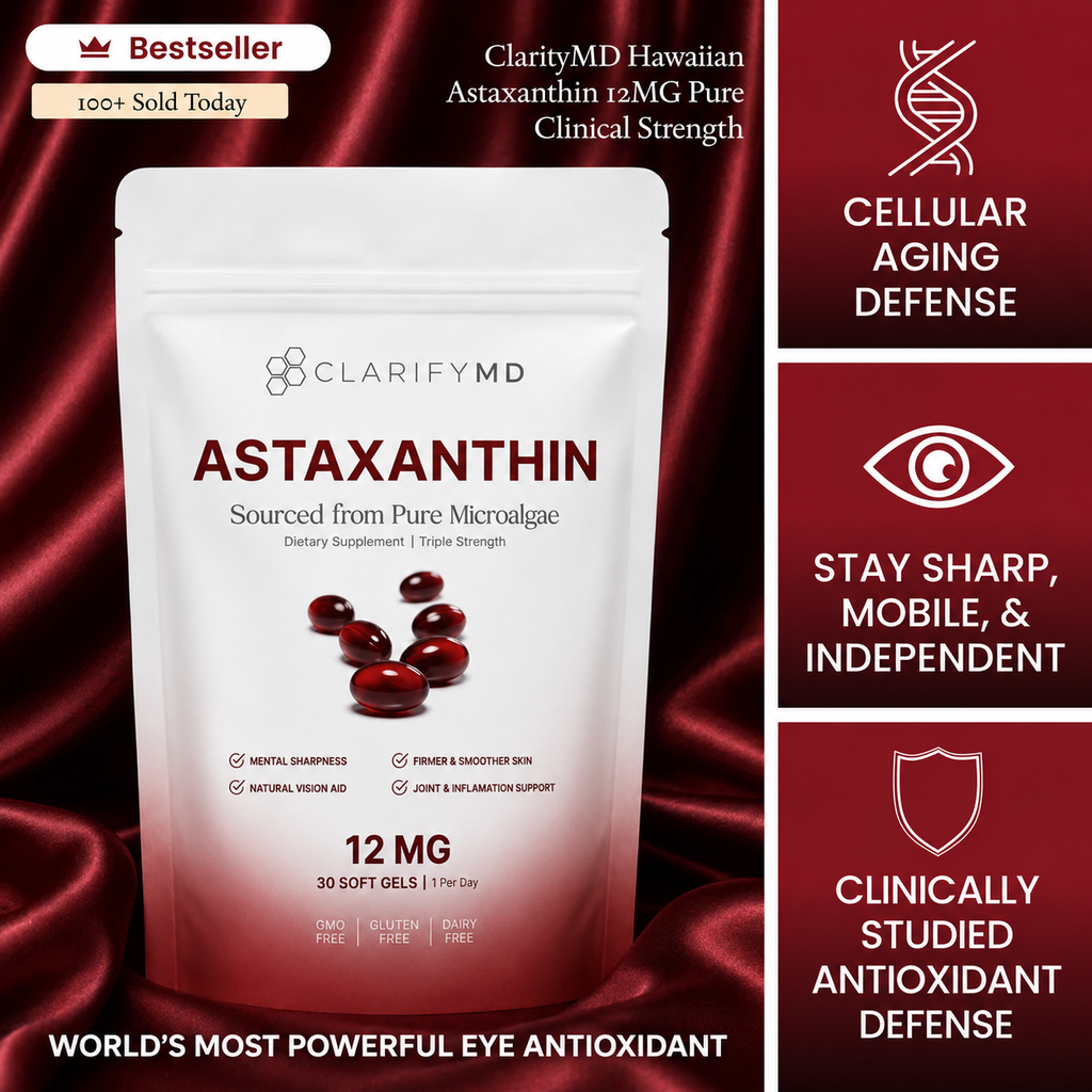 ClarifyMD Astaxanthin – Naturally Fights Oxidative Stress To Restore Balance Inside and Out